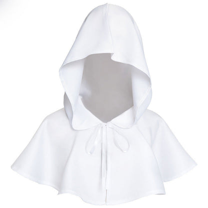 Halloween Cos Clothing Death Cloak With Hat Holidays DealSniper.net White One Size