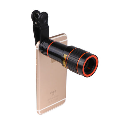 Zoom Mobile Phone Clip-On Retractable Telescope Camera Lens Outdoor dealsniper-net