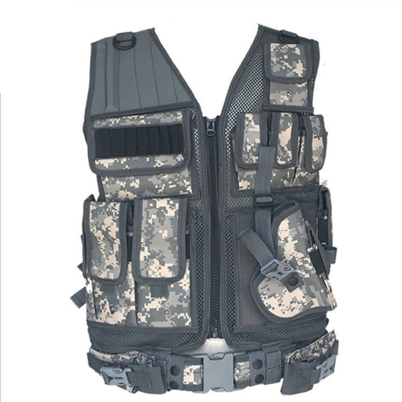 Outdoor Adventure Equipment Camouflage Tactical Vest Amphibious Field Adventure Vest Men dealsniper-net ACU One size