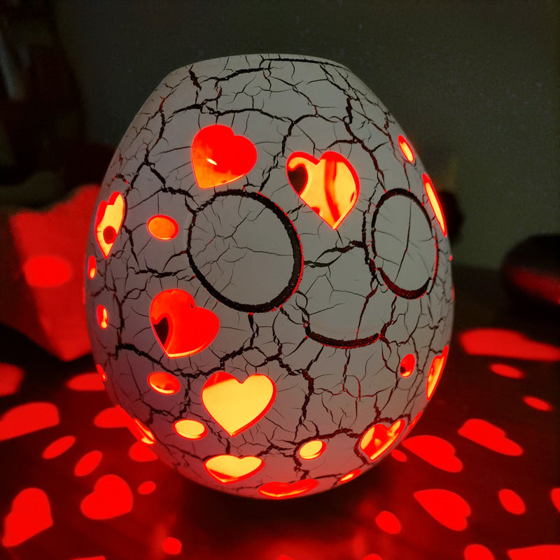 Cracked Led Goose Egg Lamp Charging Rgb Tumbler Home Decor Gym From House USB Charging Three Colors Heart bicolor