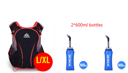 Running Water Bag Backpack Sports Vest Men dealsniper-net Bag LXL 2pcs 600ml BTL