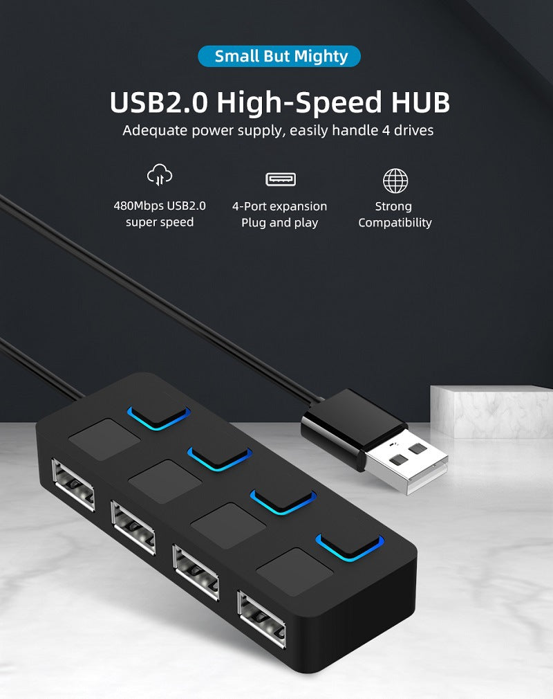 HUB Hub Multi-USB Splitter 4-port Extender Electronic dealsniper-net