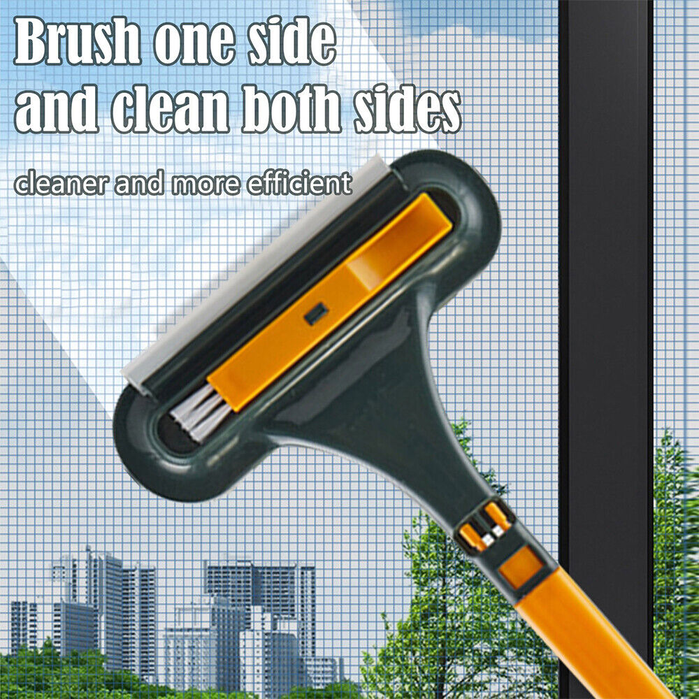 2 IN 1 Glass Cleaning Brush Car Windshield Home Window Glass Universal Detachable Squeegee Wiper Portable Cleaner Brushes Home dealsniper-net