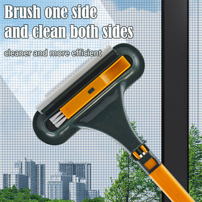 2 IN 1 Glass Cleaning Brush Car Windshield Home Window Glass Universal Detachable Squeegee Wiper Portable Cleaner Brushes Home dealsniper-net