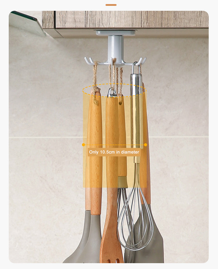 Punch-free Creative Rotatable Kitchen Storage Rack Kitchen DealSniper.net