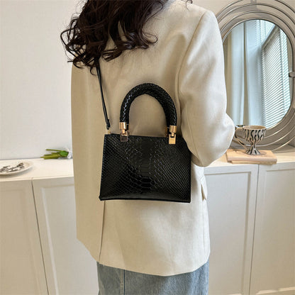 Fashion Snake Pattern Shoulder Bag Casual Messenger Bag For Women