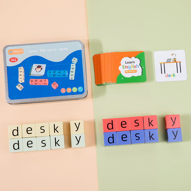 Children's Word Fight Building Blocks Interactive Desktop Game Kids DealSniper.net Package 1