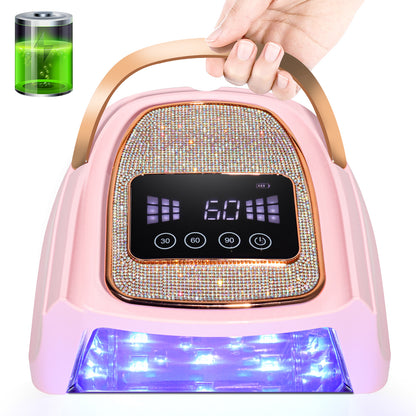 Rechargeable UV LED Nail Lamp Cordless Nail Lamp Beauty dealsniper-net Pink