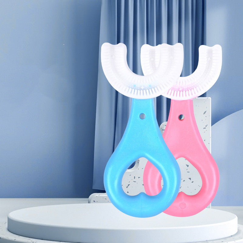 Children's U-shaped Food Grade Soft Rubber Toothbrush Health dealsniper-net