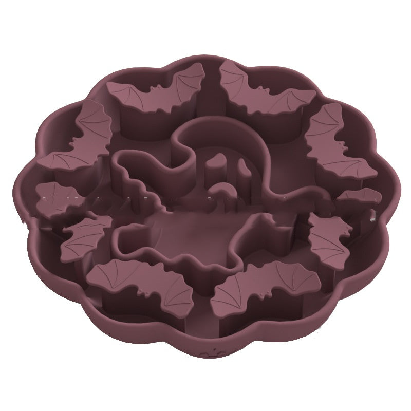 Anti-choke Slow Feeding Anti-tumble Multi-functional Dog Bowl Pets dealsniper-net Pumpkin Purple