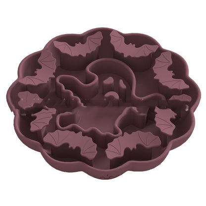 Anti-choke Slow Feeding Anti-tumble Multi-functional Dog Bowl Pets dealsniper-net Pumpkin Purple