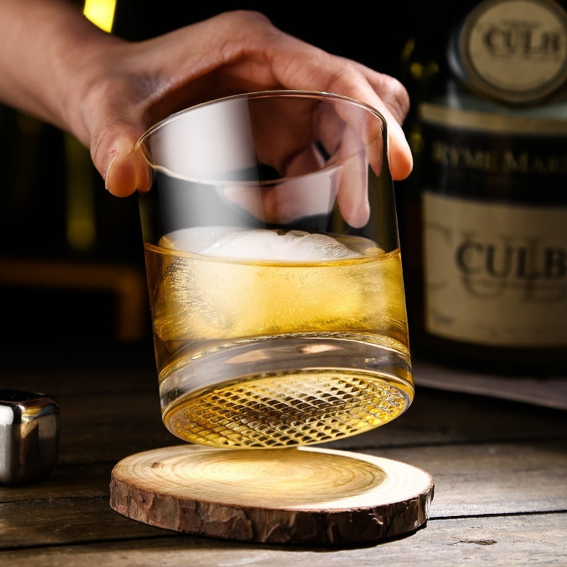 Whiskey Glass Crystal Grid Flower Ice Hockey Kitchen DealSniper.net