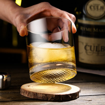 Whiskey Glass Crystal Grid Flower Ice Hockey Kitchen DealSniper.net