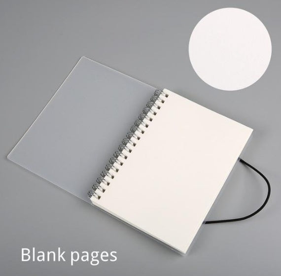 Plastic Cover Bound Spiral Coil Notebook Electronics dealsniper-net Blank pages A5
