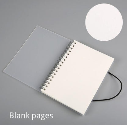 Plastic Cover Bound Spiral Coil Notebook Electronics dealsniper-net Blank pages A5