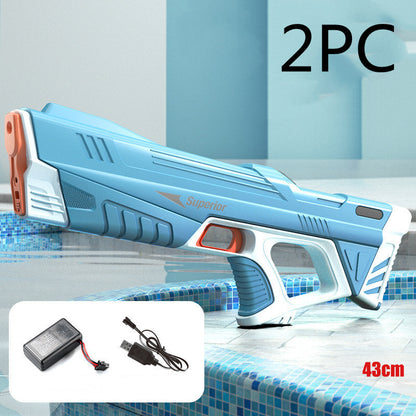 Summer Full Automatic Electric Water Gun Toy Kids dealsniper-net Blue 2PC USB