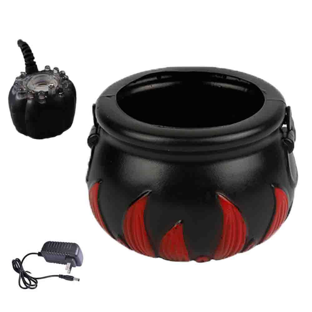 Halloween Pumpkin Smoke Witch Bucket Color Changing Lights Jewelry dealsniper-net Red US