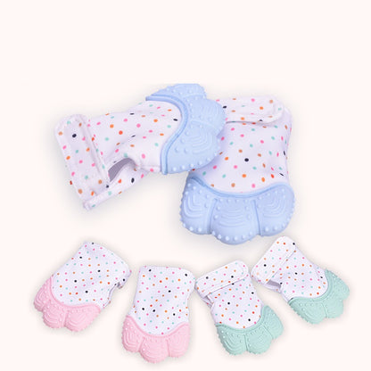Baby teether baby anti-bite silicone molar gloves children's sound toys Kids DealSniper.net