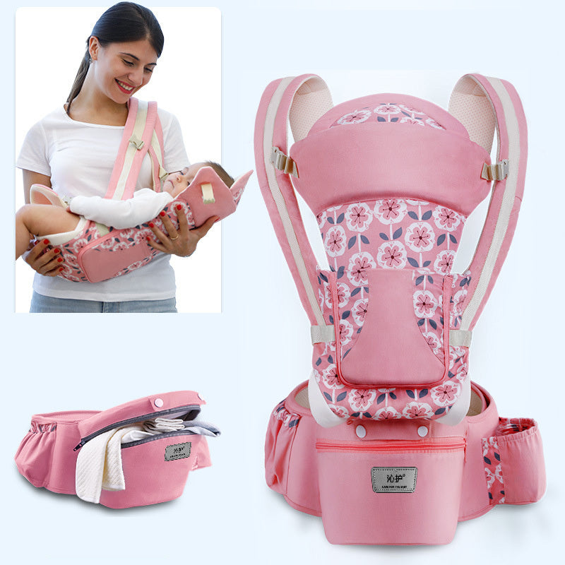 Ergonomic Baby Carrier Infant Baby Hipseat Carrier Kids dealsniper-net Pink flower