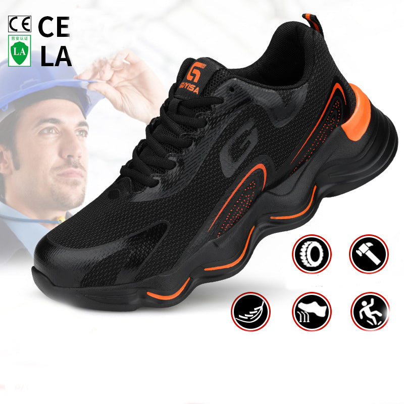 Steel Toe Shoes For Men Work Safety Shoes Nonslip Indestructible Sneakers Men dealsniper-net