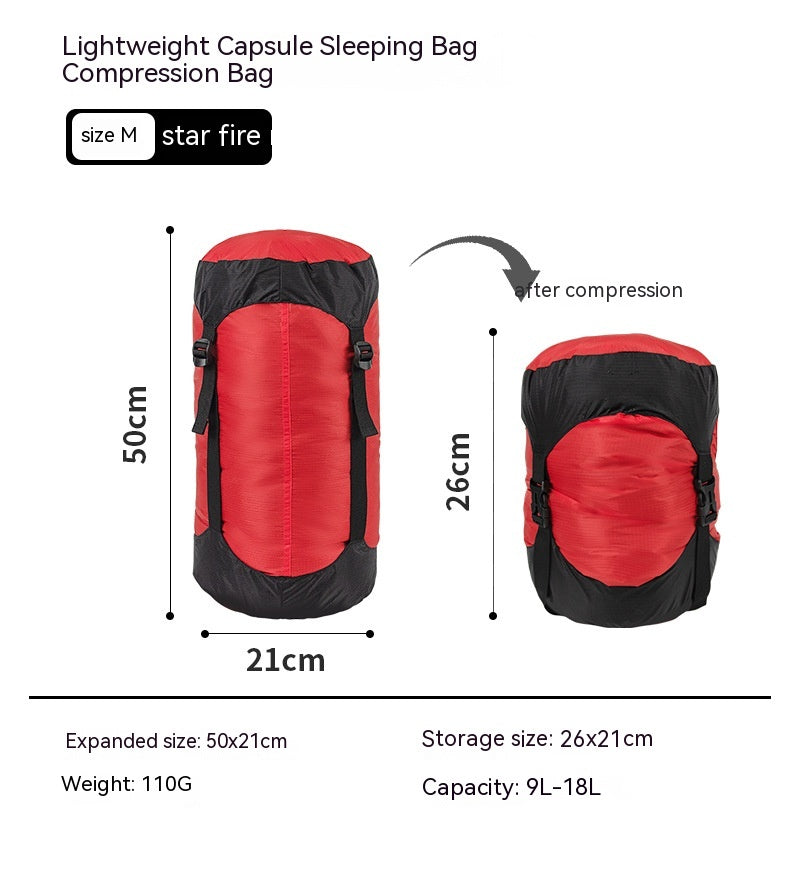 Down Compression Outdoor Storage Bag Outdoor dealsniper-net Star Fire Red M Code