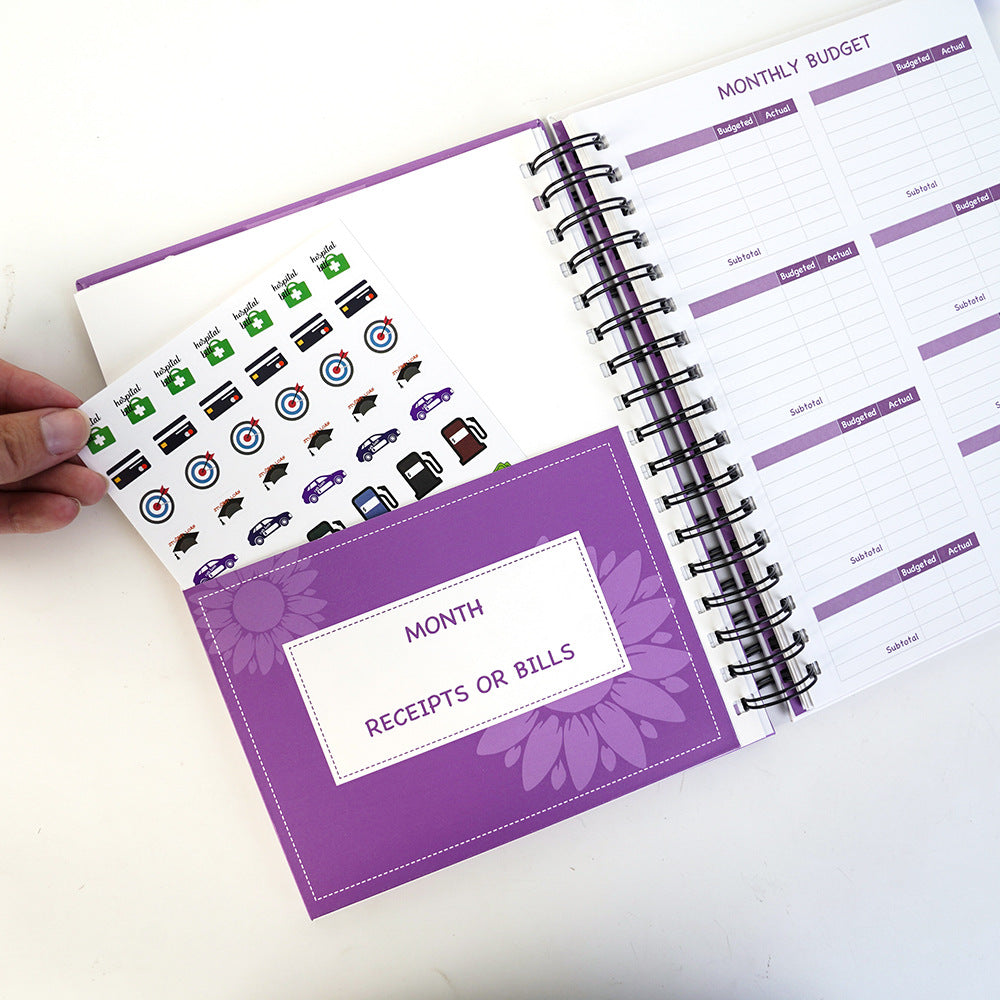Coil Notebook Stickers Monthly Financial Planning Kids dealsniper-net