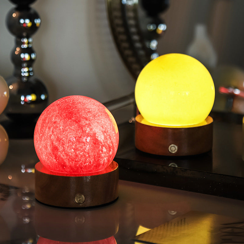 Crystal Glass Small Night Lamp Touch Ambience Light Home Decor Gym From House