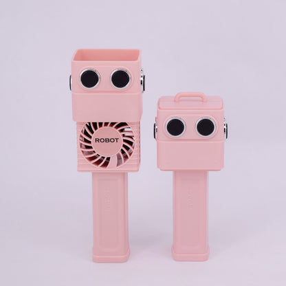New Handheld Desktop Dual-purpose Robot Fan Gadgets Gym From House Pink USB