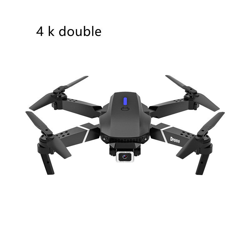 Folding Hd Camera Aerial Shot Drone Toy Four Axis Electronics dealsniper-net Black 4K Double