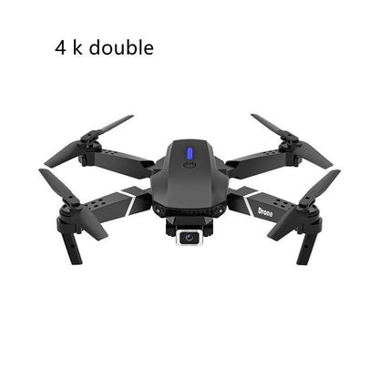 Folding Hd Camera Aerial Shot Drone Toy Four Axis Electronics DealSniper.net Black 4K Double