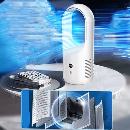 Electric Bladeless Fan Cooler Desktop Portable Usb Rechargable House DealSniper.net