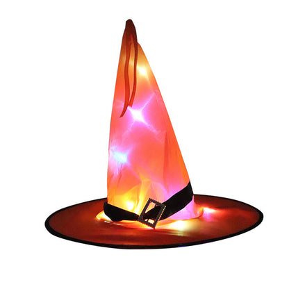 Halloween Decoration Witch Hat LED Lights Halloween Elf Ears Kids Deals DealSniper.net Orange Glow