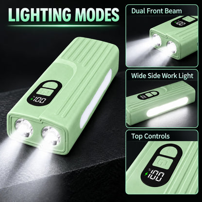Rechargeable Z838 Green Portable Bicycle Flashlight Power Bank Outdoor DealSniper.net