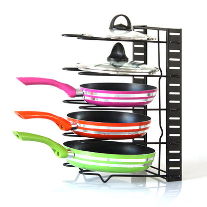 Multi-Layer Extendable Metal Pot Shelf Rack Pan Kitchen Kitchen dealsniper-net