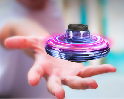 Mini Fingertip Gyro Interactive Decompression Toy Drone LED UFO Type Flying Helicopter Spinner Toy Kids Kids dealsniper-net