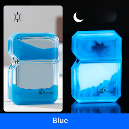 New Luminous Quicksand Windproof Lighter Gadgets Gym From House