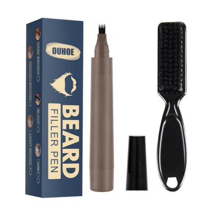 Beard Pencil Filler Beard Filling Pen Kit Barber Pencil With Brush Men dealsniper-net Brown