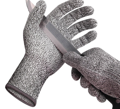 Rubber - dipped gloves against stabbing and cutting Men dealsniper-net Gray edge L