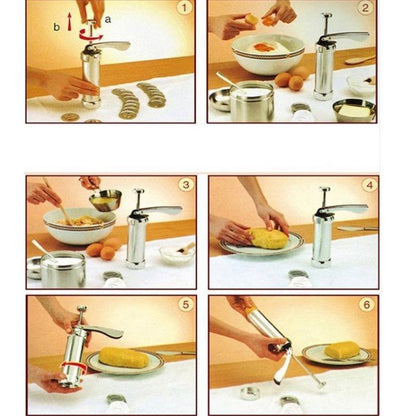 Cookie Press Gun And Icing Set Alloy Churro Kitchen dealsniper-net