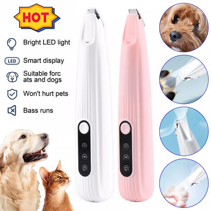 Pets Efficient LED Shaving Cat Dog Foot Hair Electric Clipper Pets dealsniper-net