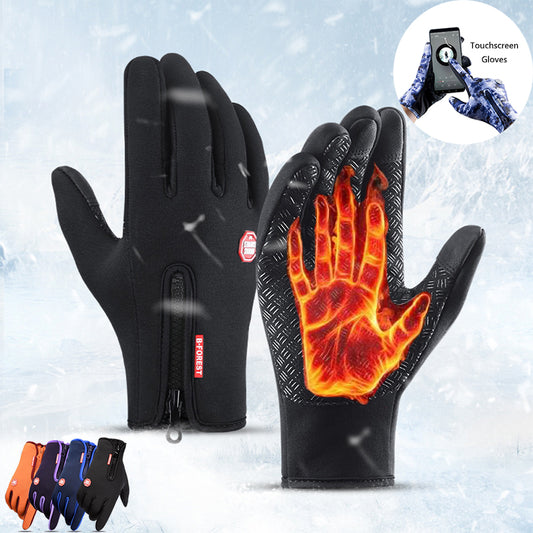 Winter Gloves Touch Screen Riding Motorcycle Sliding Waterproof Sports Gloves With Fleece Men dealsniper-net