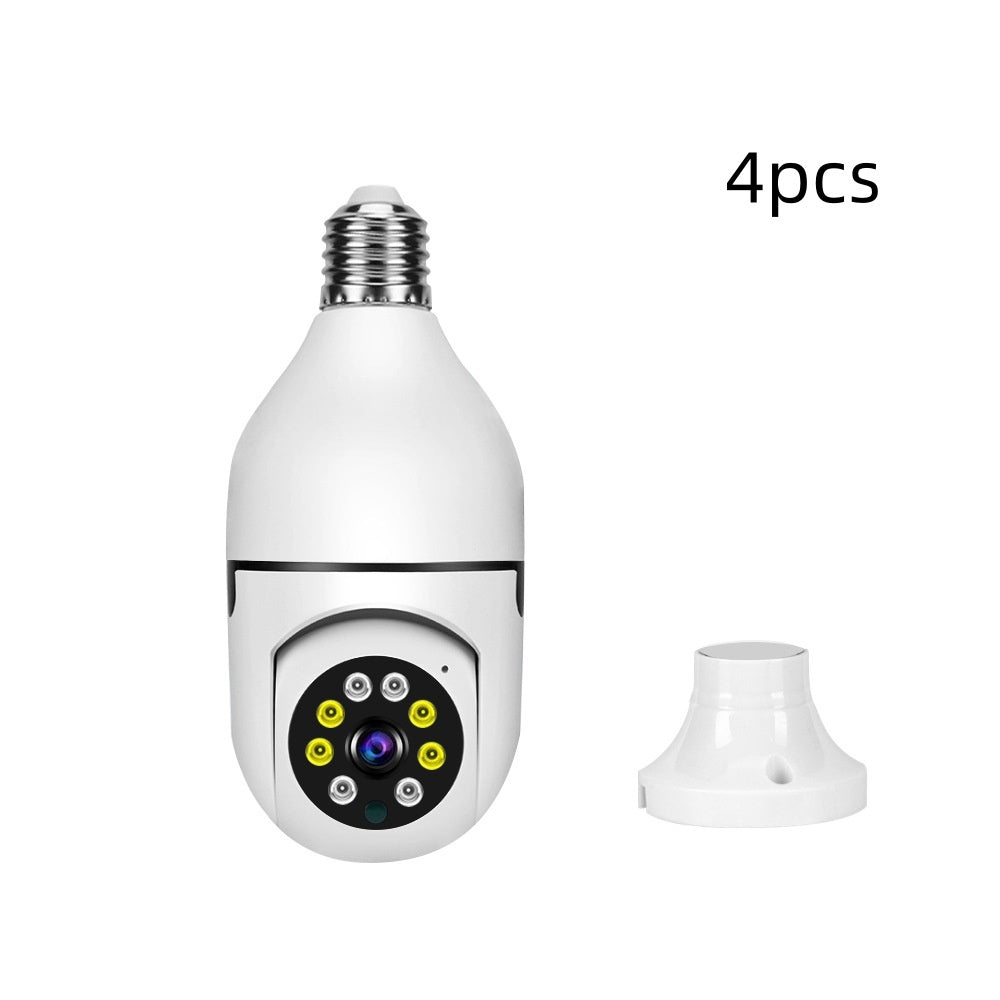 Panoramic Lamp Holder Camera Wireless E27 Bulb Camera Electronics dealsniper-net 2.4G English white 4pcs