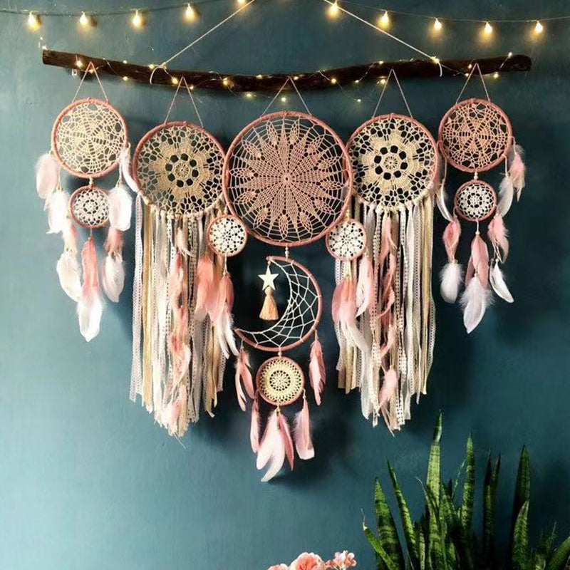 Home Fashion Indian Dream Catcher Pendant Home DealSniper.net Pink