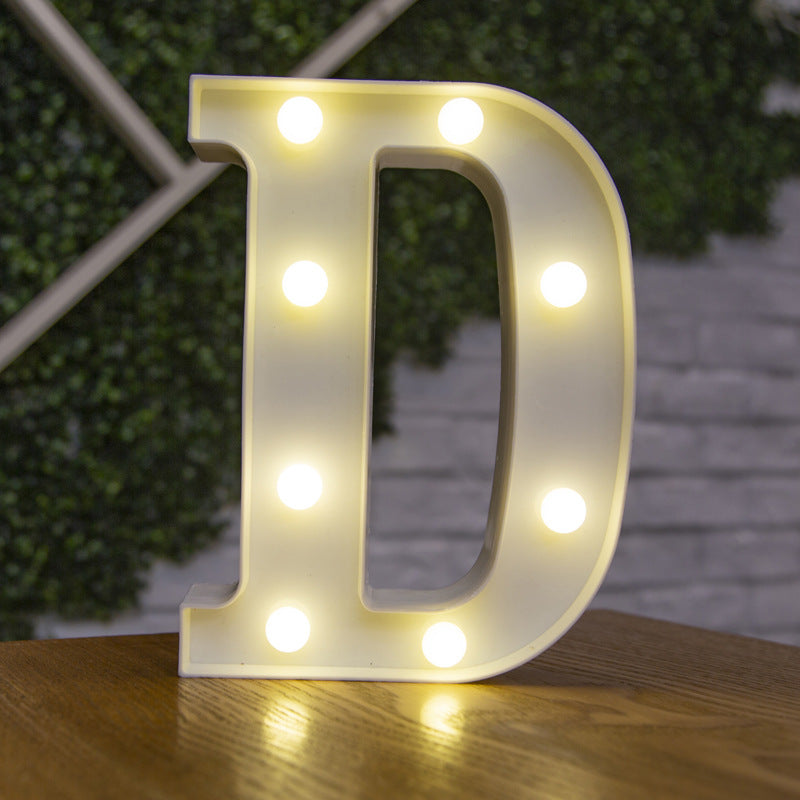 26 Letters White LED Night Light Marquee Sign Alphabet Lamp Home dealsniper-net D