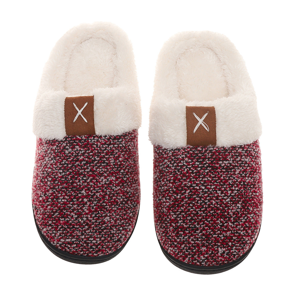 Winter Plush Slippers Fashion Thick Bottom Warm House Shoes