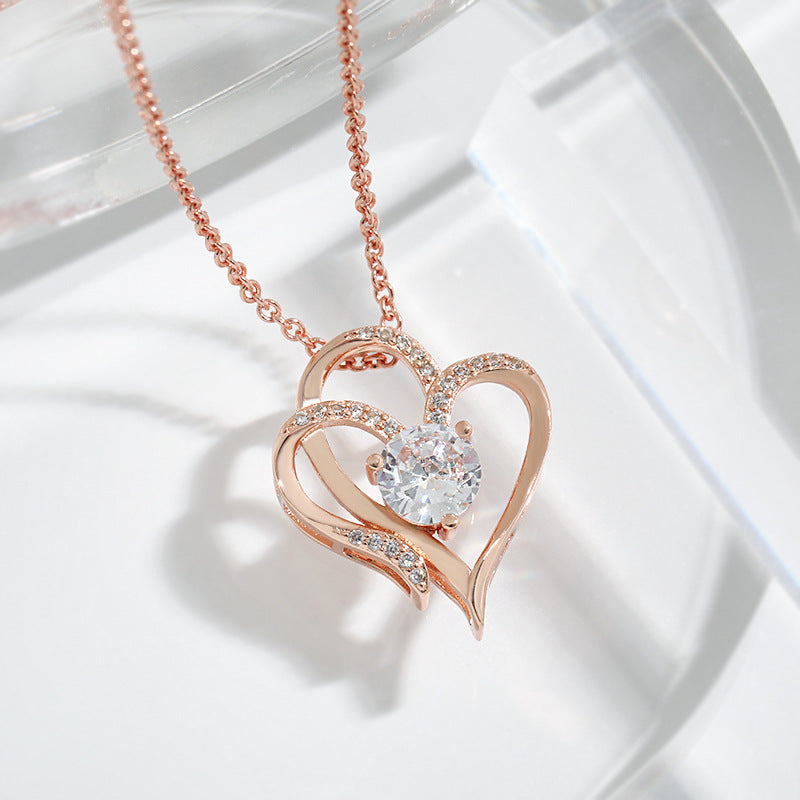 Necklace Clavicle Chain Jewelry For Women Valentine's Day Jewelry dealsniper-net Rose Gold Necklace