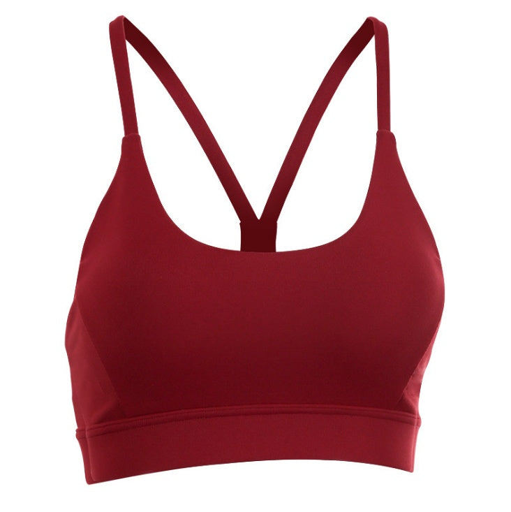 Back Mesh Triangle Push Up Sports Bra Top Fitness Women Gym From House