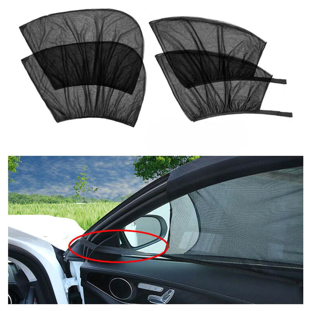 Car Front&Rear Side Curtain Sun Visor Shade Mesh Cover Insulation Vehicle dealsniper-net 4Pcs