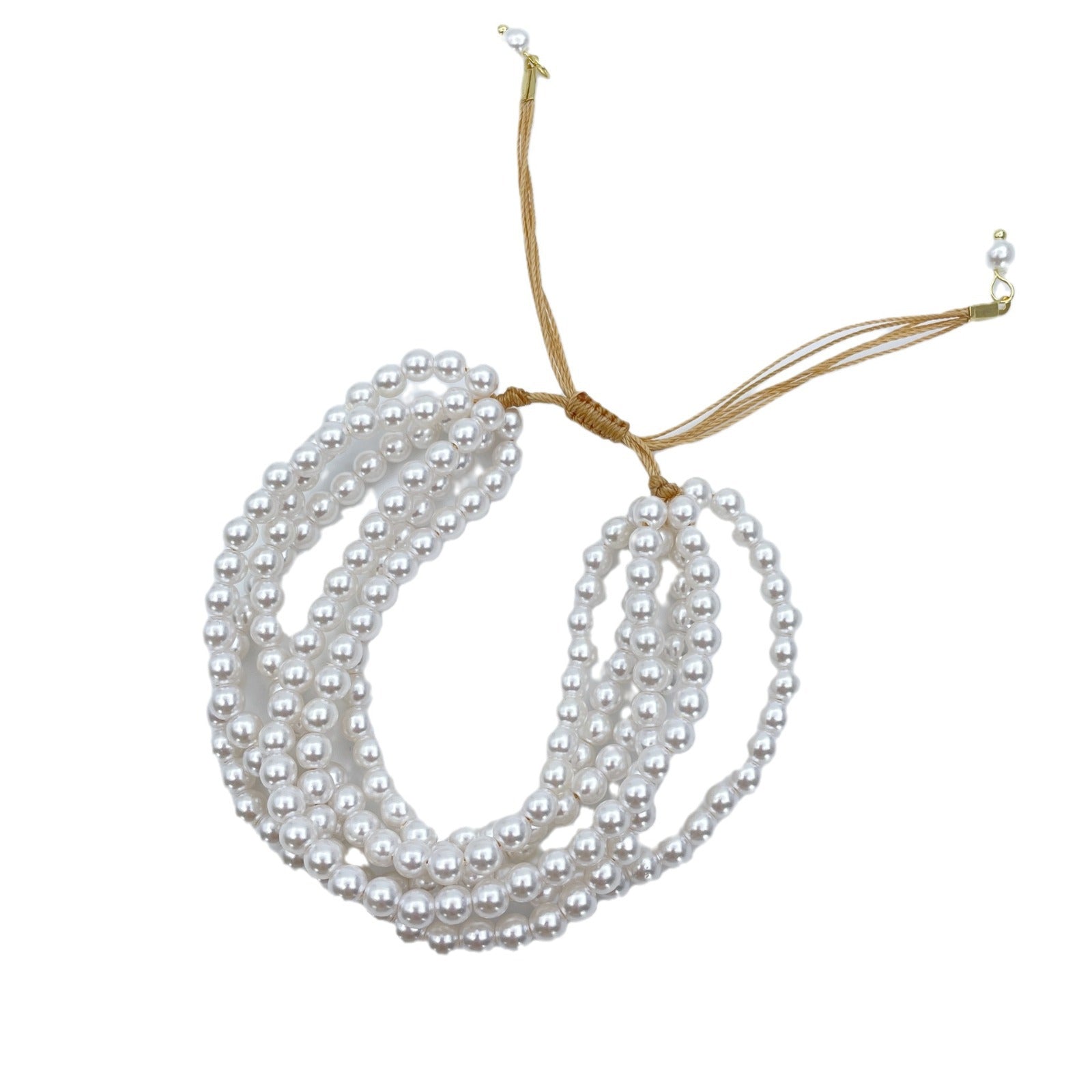 1 PCS Multilayer Pearl Bracelet For Women Jewelry dealsniper-net White