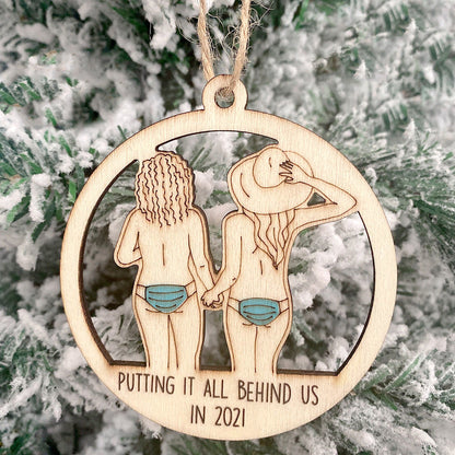 Wooden Hollowed-out Ornament Christmas Tree Pendant Holidays DealSniper.net Khaki A